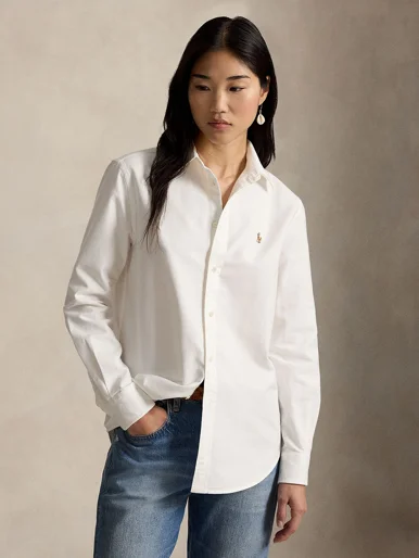 POLO RALPH LAUREN Áo Sơ Mi Nữ Tay Dài The Iconic Classic Fit Oxford Shirt