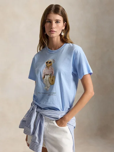 POLO RALPH LAUREN Áo Thun Nữ Tay Ngắn Polo Bear Cotton Jersey Tee