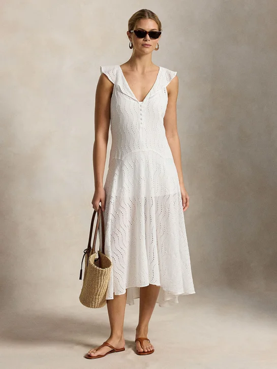 POLO RALPH LAUREN Đầm Nữ Eyelet Gauze Dress