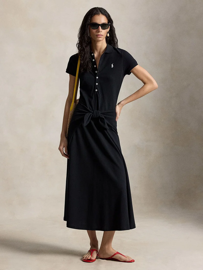 POLO RALPH LAUREN Đầm Nữ Tie-Front Mesh Polo Dress