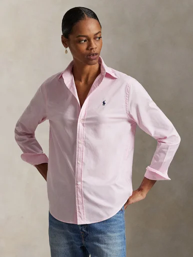 POLO RALPH LAUREN Áo Sơ Mi Nữ Tay Dài Classic Fit Cotton Twill Shirt