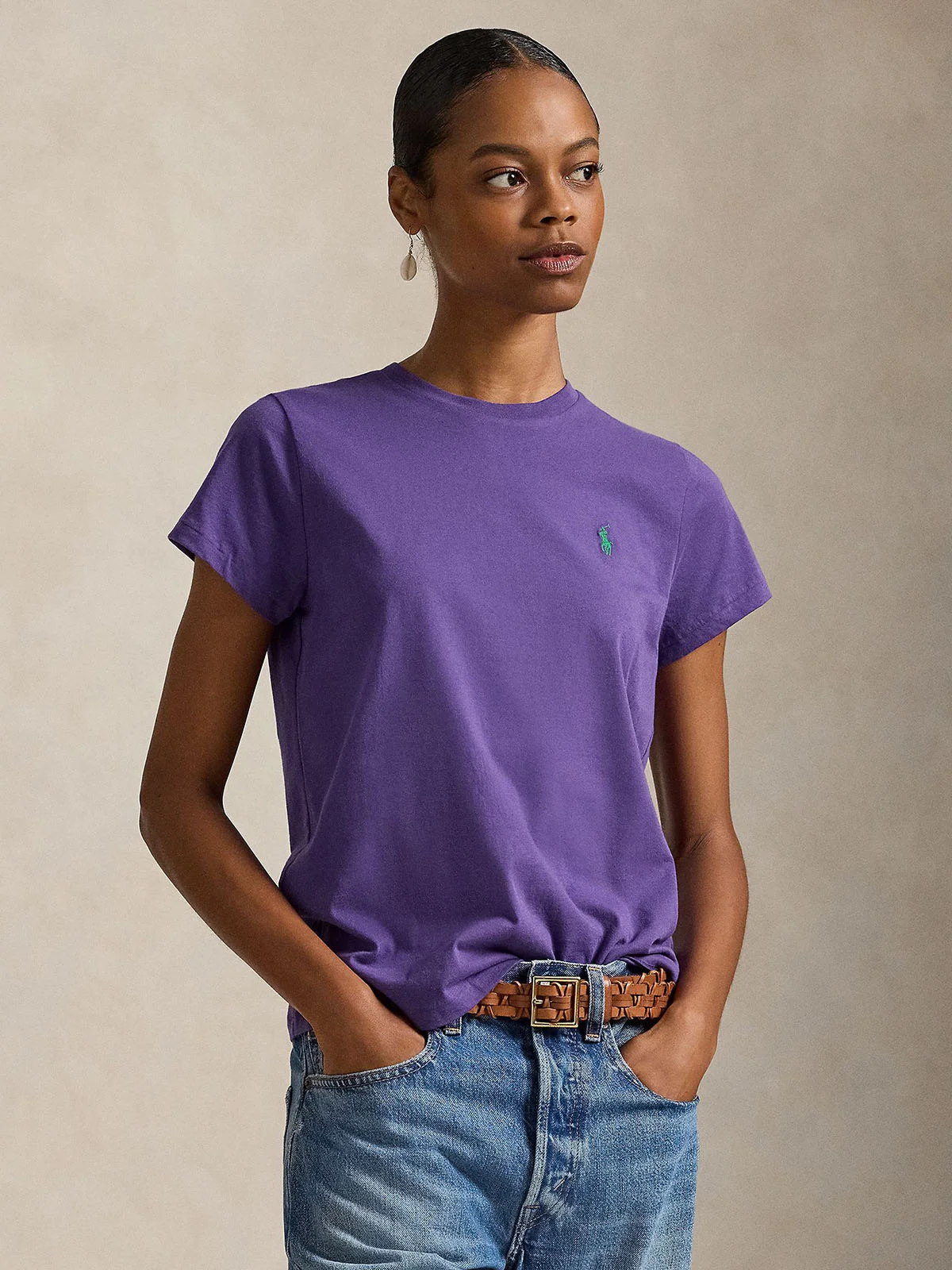 POLO RALPH LAUREN Áo Thun Nữ Tay Ngắn Classic Fit Cotton Jersey Crewneck Tee