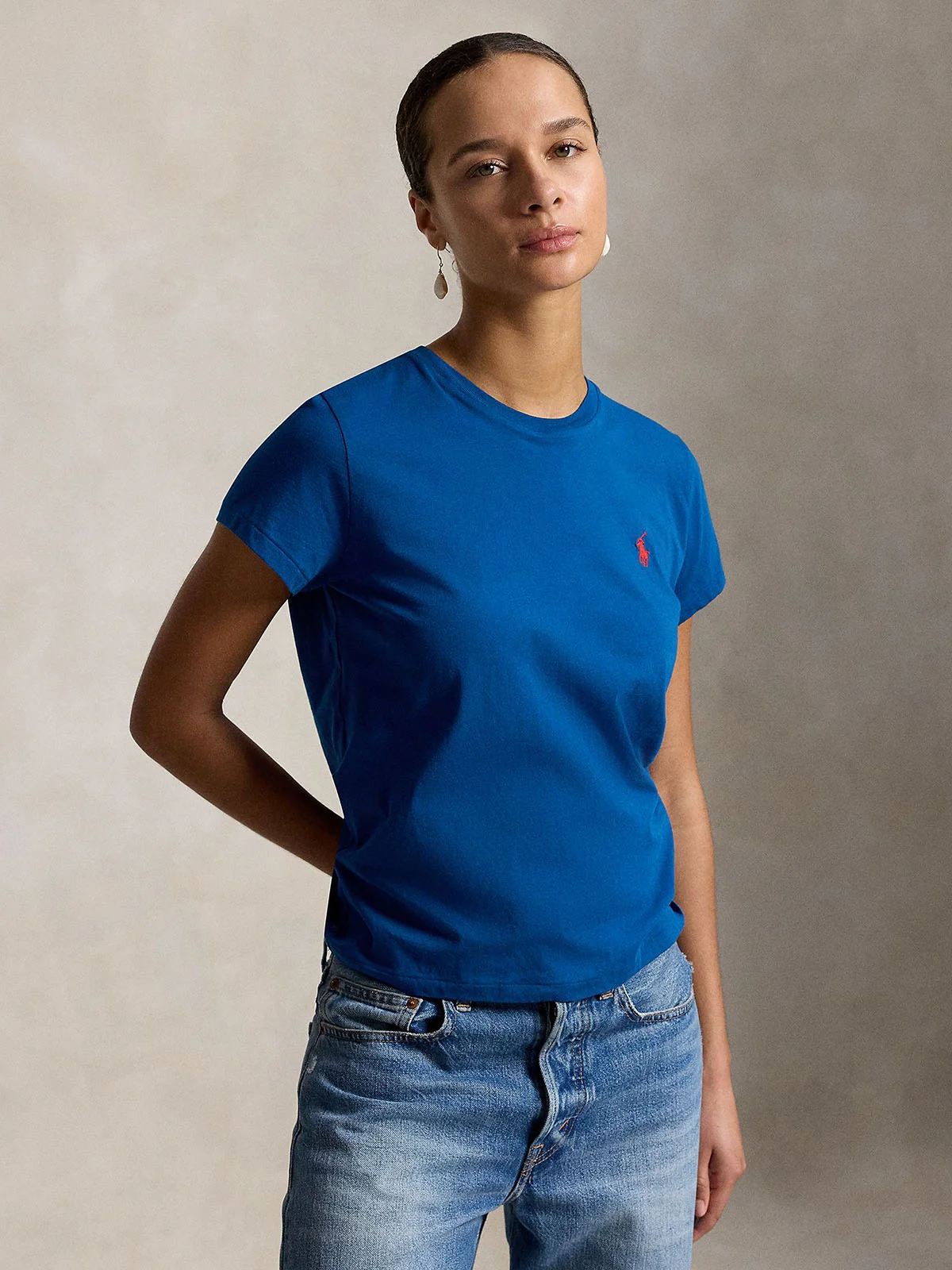 POLO RALPH LAUREN Áo Thun Nữ Tay Ngắn Classic Fit Cotton Jersey Crewneck Tee