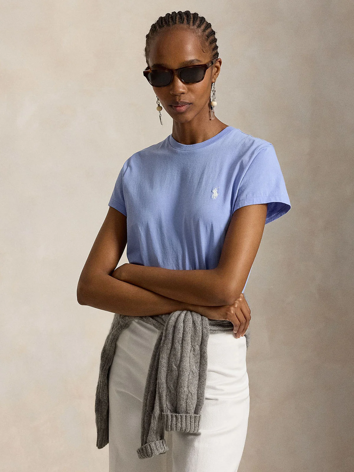POLO RALPH LAUREN Áo Thun Nữ Tay Ngắn Classic Fit Cotton Jersey Crewneck Tee