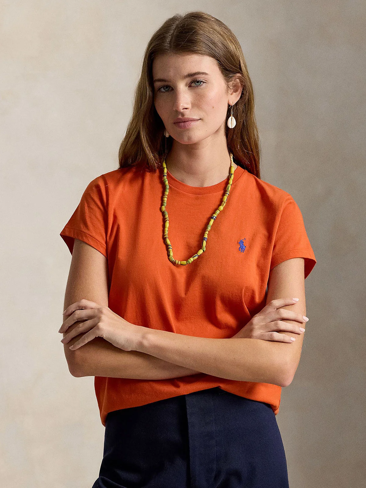 POLO RALPH LAUREN Áo Thun Nữ Tay Ngắn Classic Fit Cotton Jersey Crewneck Tee