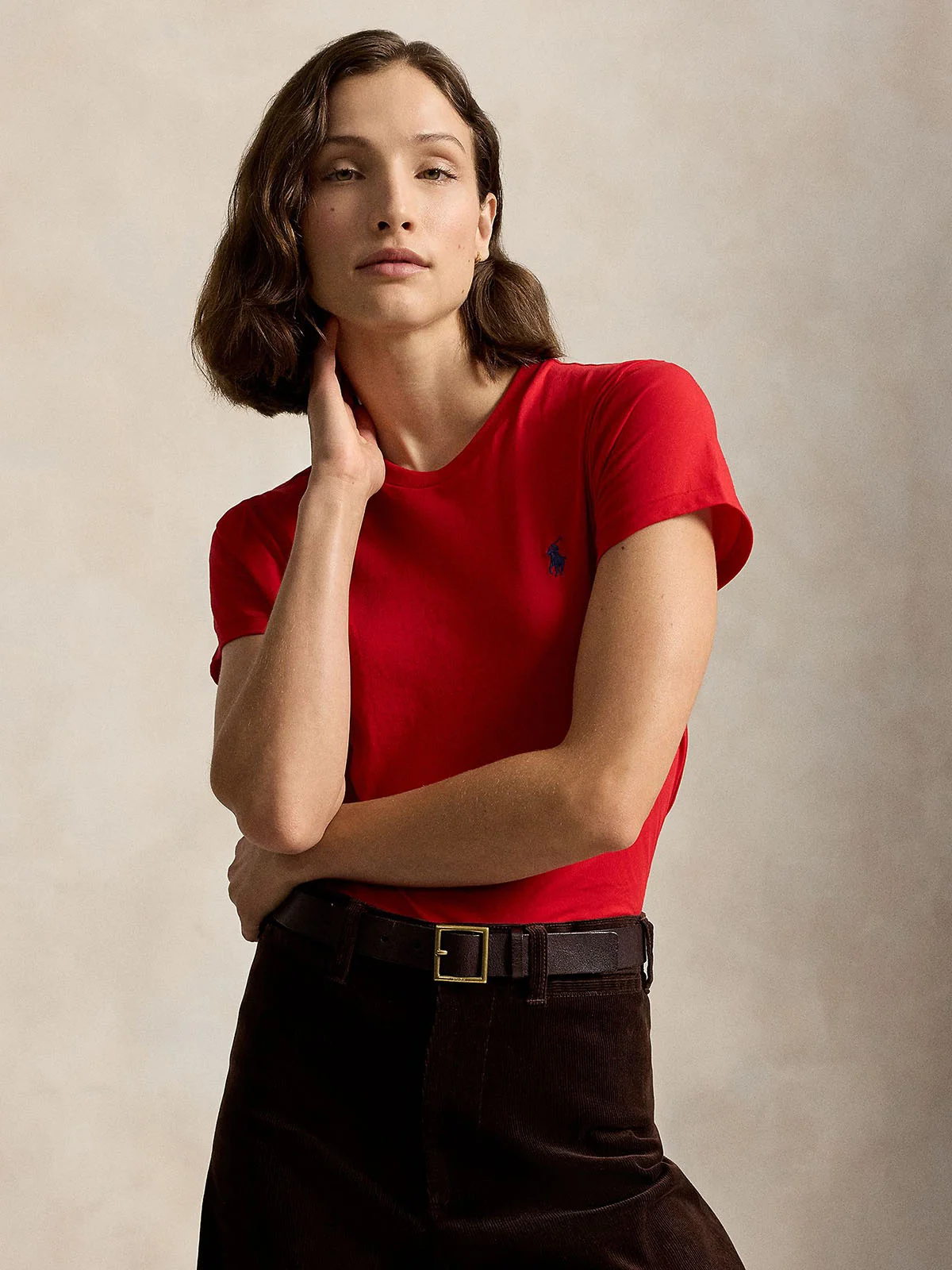POLO RALPH LAUREN Áo Thun Nữ Tay Ngắn Classic Fit Cotton Jersey Crewneck Tee