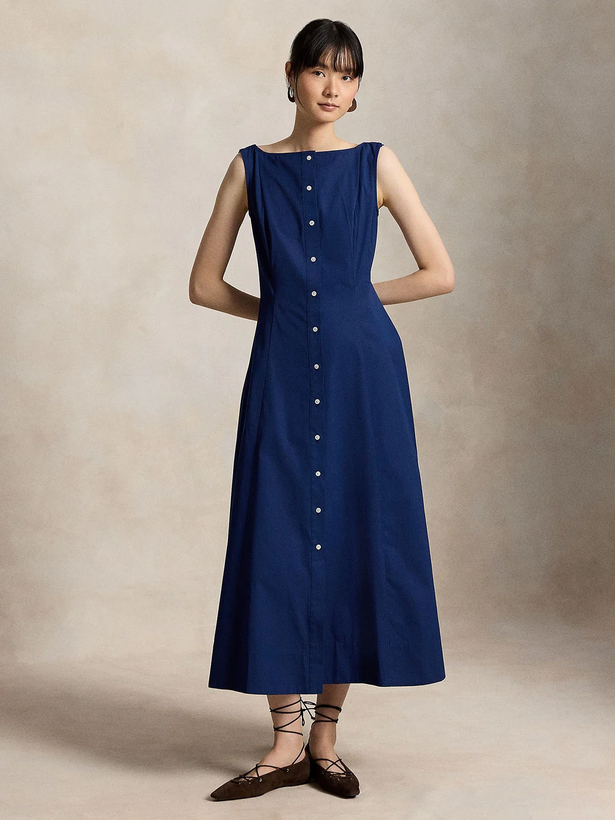 POLO RALPH LAUREN Đầm Nữ Paneled Cotton Dress