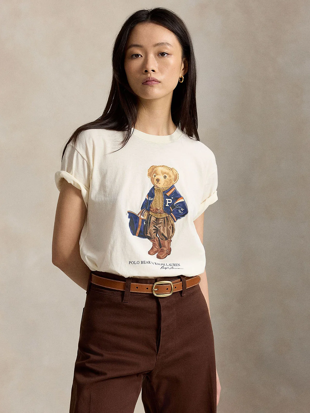 POLO RALPH LAUREN Áo Thun Nữ Tay Ngắn Polo Bear Cotton Jersey Tee