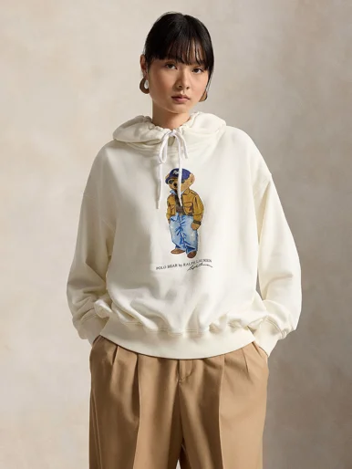POLO RALPH LAUREN Áo Pullover Nữ Tay Dài Polo Bear Lightweight Fleece Hoodie