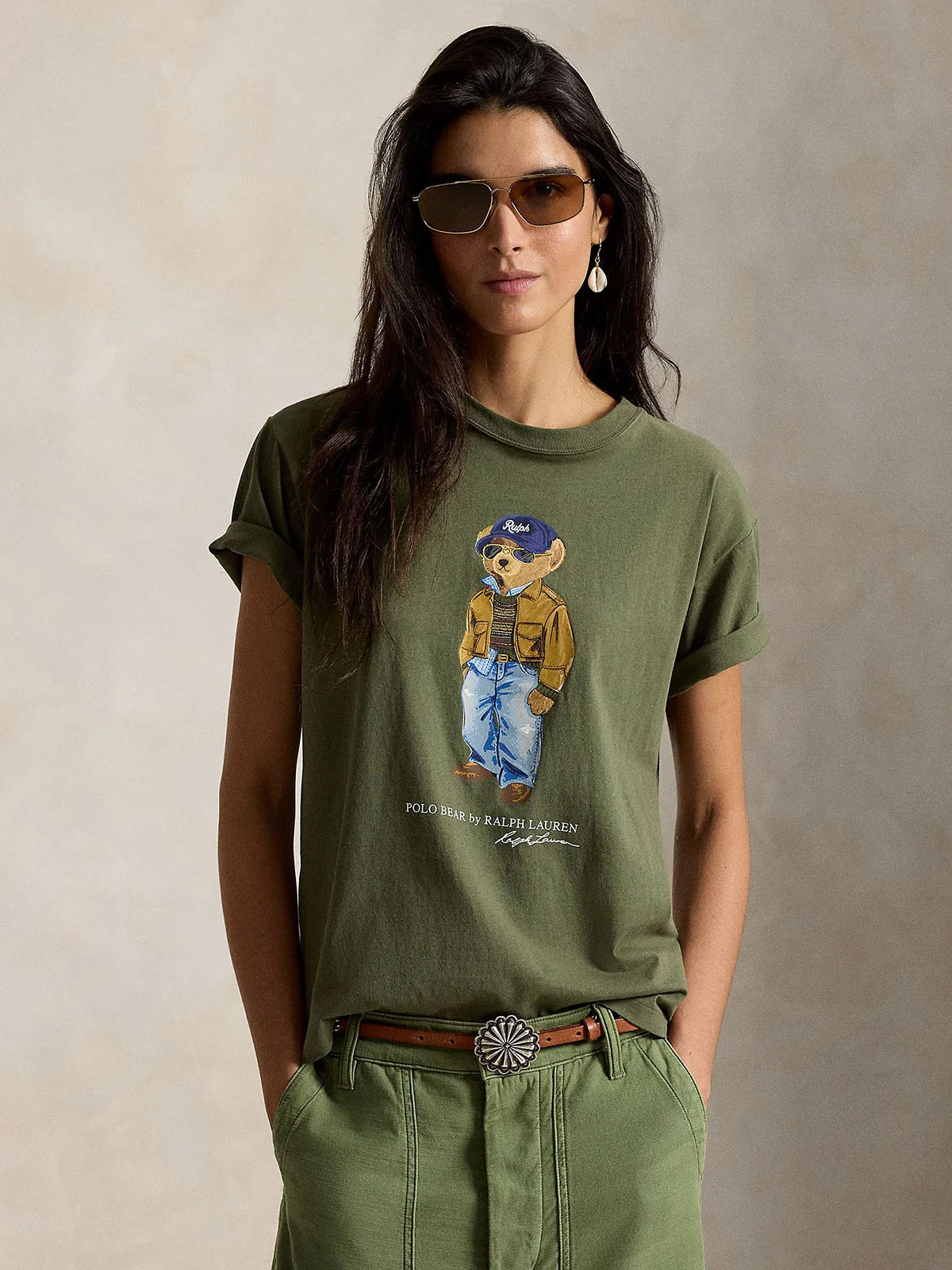POLO RALPH LAUREN Áo Thun Nữ Tay Ngắn Polo Bear Cotton Jersey Tee
