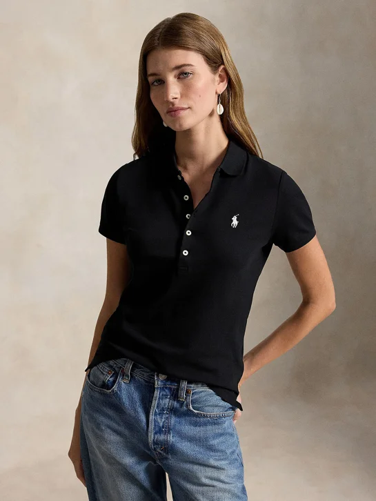 POLO RALPH LAUREN Áo Polo Nữ Tay Ngắn Slim Fit Stretch Polo Shirt