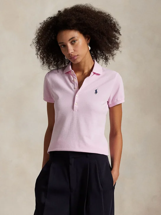 POLO RALPH LAUREN Áo Polo Nữ Tay Ngắn Slim Fit Stretch Polo Shirt
