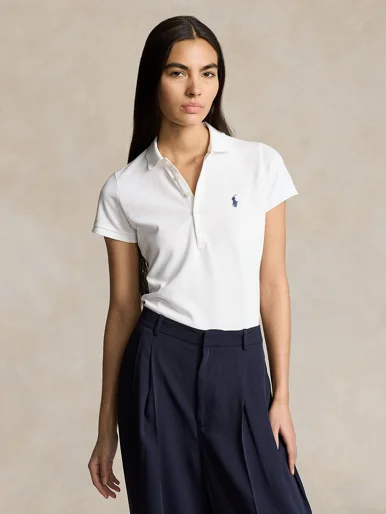 POLO RALPH LAUREN Áo Polo Nữ Tay Ngắn Slim Fit Stretch Polo Shirt