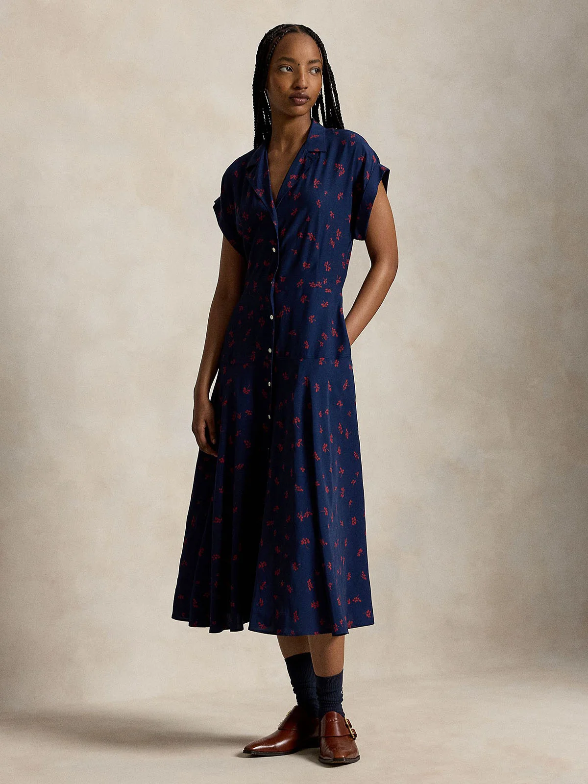 POLO RALPH LAUREN Đầm Nữ Printed-Floral Shirtdress