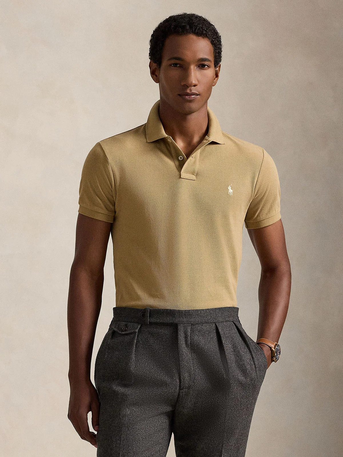 POLO RALPH LAUREN Áo Polo Nam Tay Ngắn Slim Fit Mesh Polo Shirt