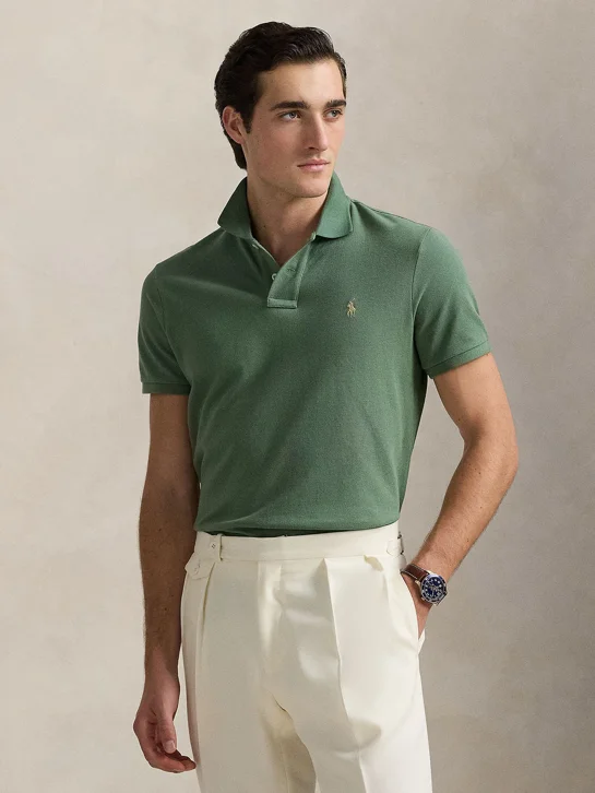 POLO RALPH LAUREN Áo Polo Nam Tay Ngắn Slim Fit Mesh Polo Shirt