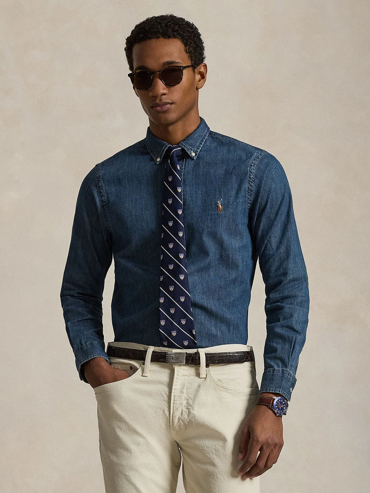 POLO RALPH LAUREN Áo Sơ Mi Nam Tay Dài Slim Fit Oxford Shirt