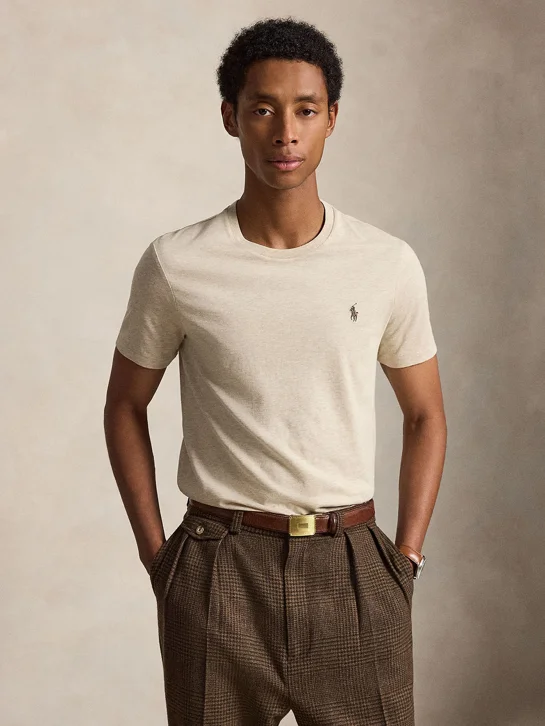 POLO RALPH LAUREN Áo Thun Nam Tay Ngắn Custom Slim Fit Jersey Crewneck T-Shirt