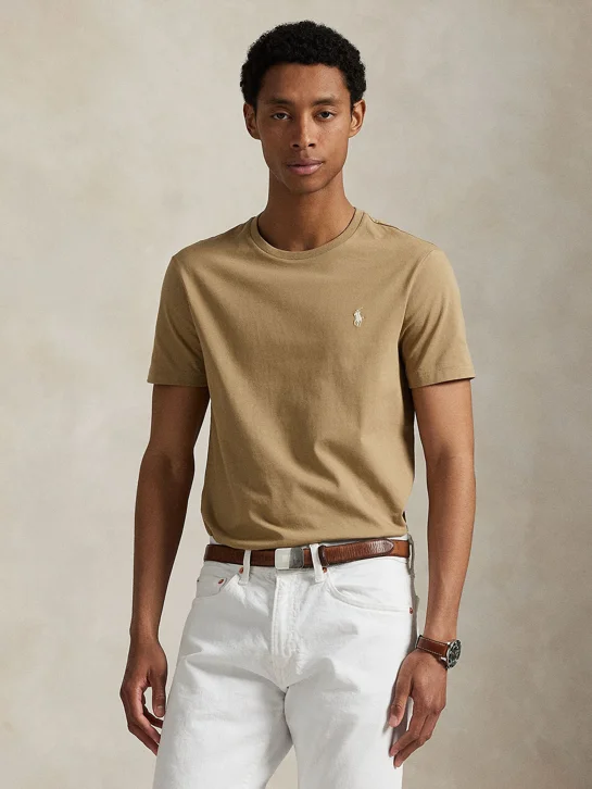 POLO RALPH LAUREN Áo Thun Nam Tay Ngắn Custom Slim Fit Jersey Crewneck T-Shirt