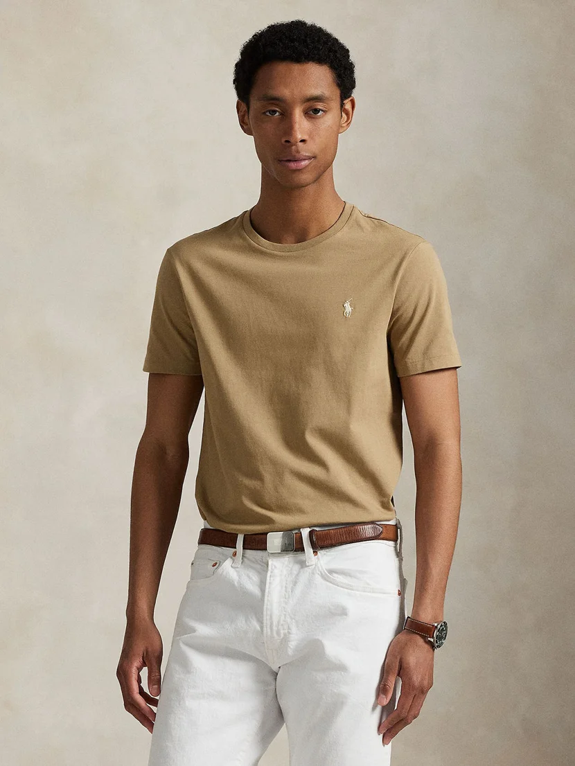 POLO RALPH LAUREN Áo Thun Nam Tay Ngắn Custom Slim Fit Jersey Crewneck T-Shirt