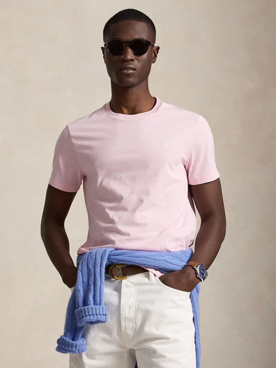 POLO RALPH LAUREN Áo Thun Nam Tay Ngắn Custom Slim Fit Jersey Crewneck T-Shirt