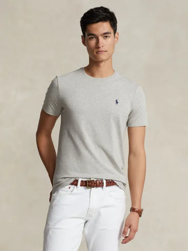 POLO RALPH LAUREN Áo Thun Nam Tay Ngắn Custom Slim Fit Jersey Crewneck T-Shirt