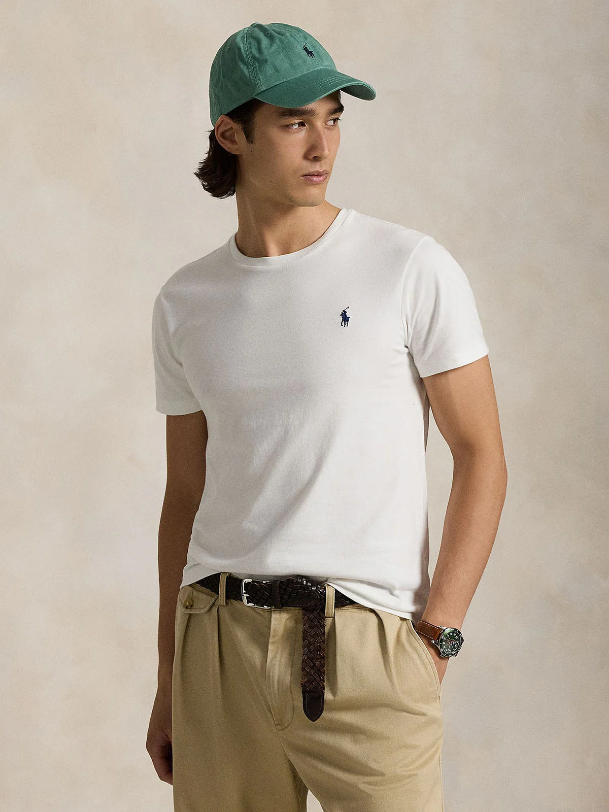 POLO RALPH LAUREN Áo Thun Nam Tay Ngắn Custom Slim Fit Jersey Crewneck T-Shirt