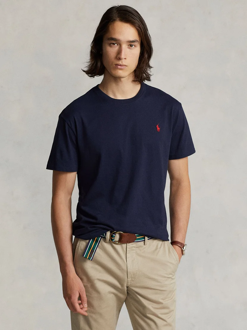 POLO RALPH LAUREN Áo Thun Nam Tay Ngắn Custom Slim Fit Jersey Crewneck T-Shirt