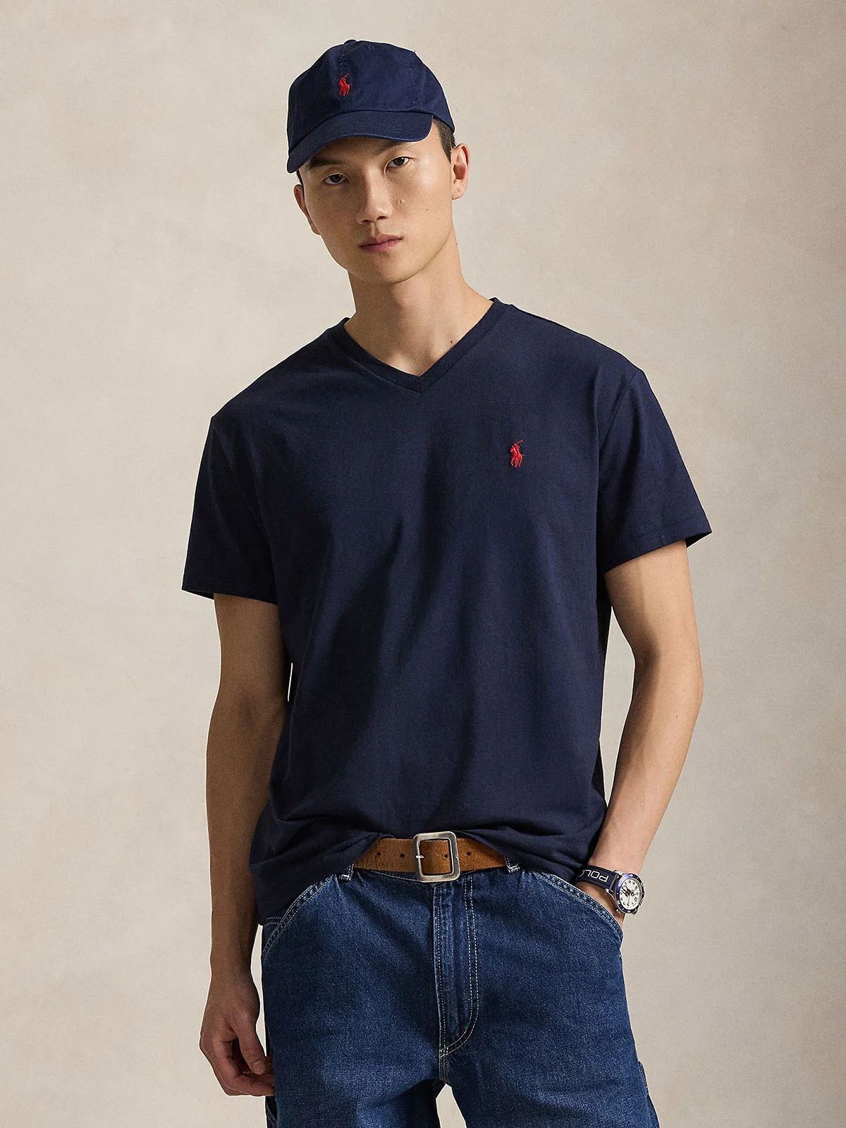 POLO RALPH LAUREN Áo Thun Nam Tay Ngắn Classic Fit Jersey V-Neck T-Shirt
