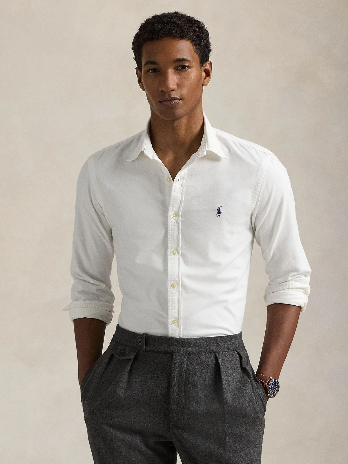 POLO RALPH LAUREN Áo Sơ Mi Nam Tay Dài Slim Fit Garment-Dyed Oxford Shirt