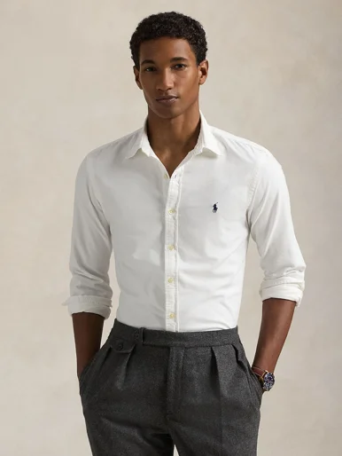 POLO RALPH LAUREN Áo Sơ Mi Nam Tay Dài Slim Fit Garment-Dyed Oxford Shirt