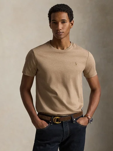POLO RALPH LAUREN Áo Thun Nam Tay Ngắn Custom Slim Fit Soft Cotton T-Shirt