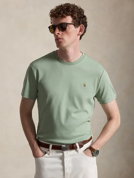 POLO RALPH LAUREN Áo Thun Nam Tay Ngắn Custom Slim Fit Soft Cotton T-Shirt