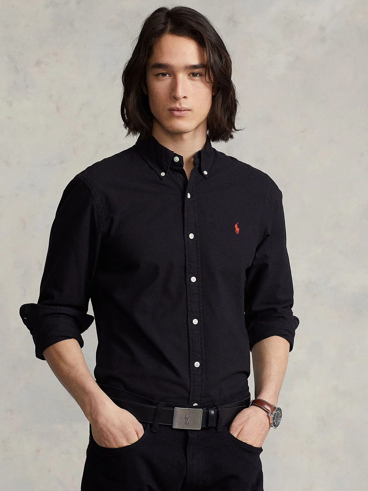 POLO RALPH LAUREN Áo Sơ Mi Nam Tay Dài Slim Fit Garment-Dyed Oxford Shirt
