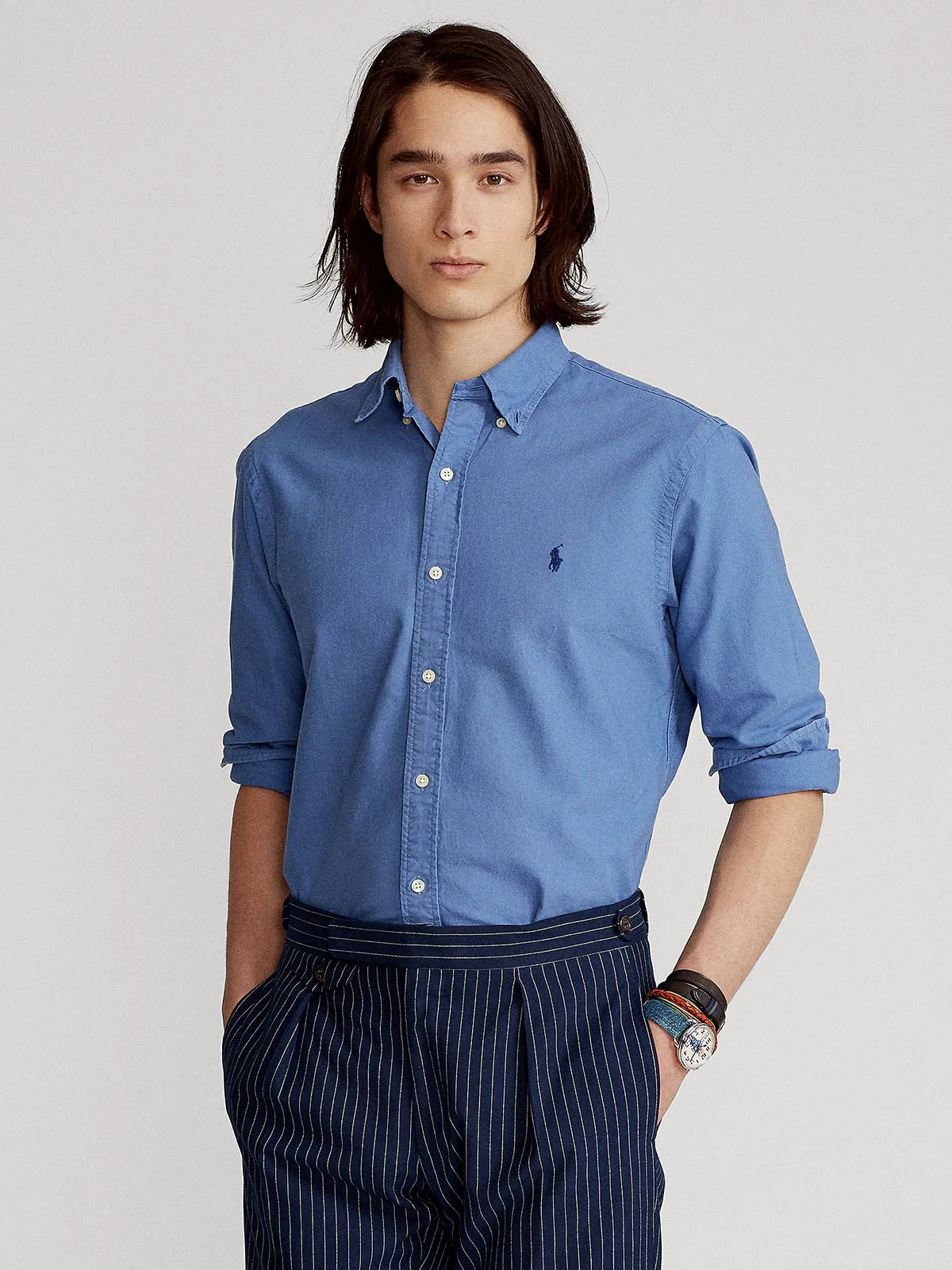POLO RALPH LAUREN Áo Sơ Mi Nam Tay Dài Custom Fit Garment-Dyed Oxford Shirt