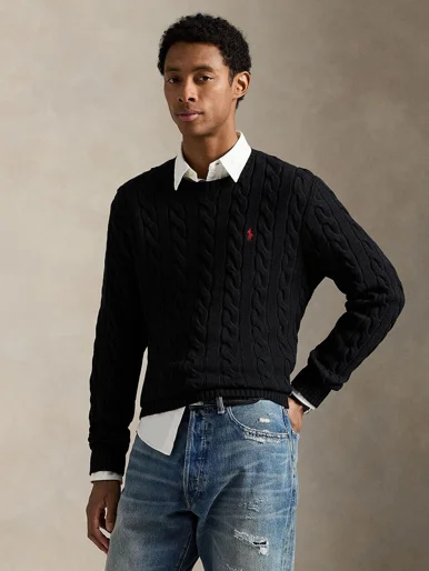 POLO RALPH LAUREN Áo Sweater Nam Tay Dài Cable-Knit Cotton Sweater