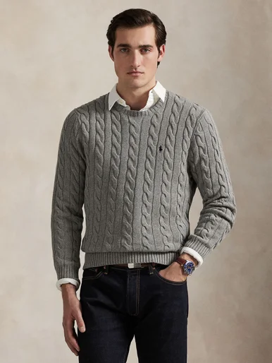 POLO RALPH LAUREN Áo Sweater Nam Tay Dài Cable-Knit Cotton Sweater