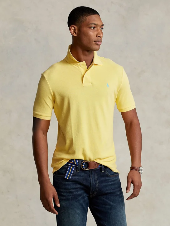POLO RALPH LAUREN Áo Polo Nam Tay Ngắn Custom Slim Fit Mesh Polo Shirt