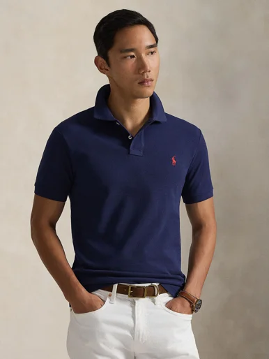 POLO RALPH LAUREN Áo Polo Nam Tay Ngắn Slim Fit Mesh Polo Shirt