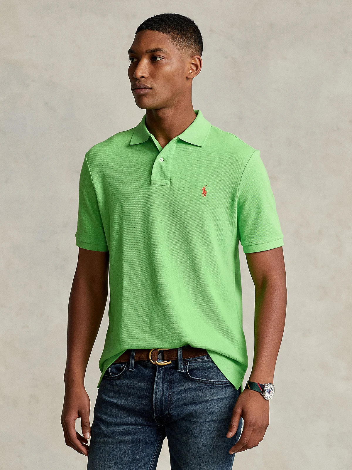 POLO RALPH LAUREN Áo Polo Nam Tay Ngắn Slim Fit Mesh Polo Shirt
