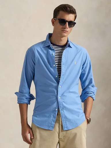 POLO RALPH LAUREN Áo Sơ Mi Nam Tay Dài Slim Fit Garment-Dyed Oxford Shirt