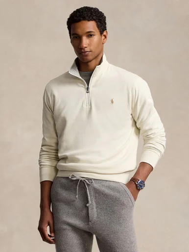 POLO RALPH LAUREN Áo Pullover Nam Tay Dài Luxury Jersey Quarter-Zip Pullover