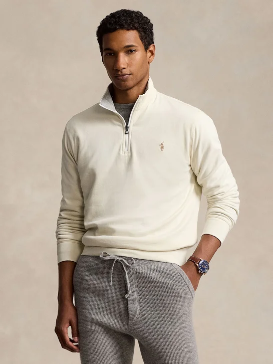 POLO RALPH LAUREN Áo Pullover Nam Tay Dài Luxury Jersey Quarter-Zip Pullover