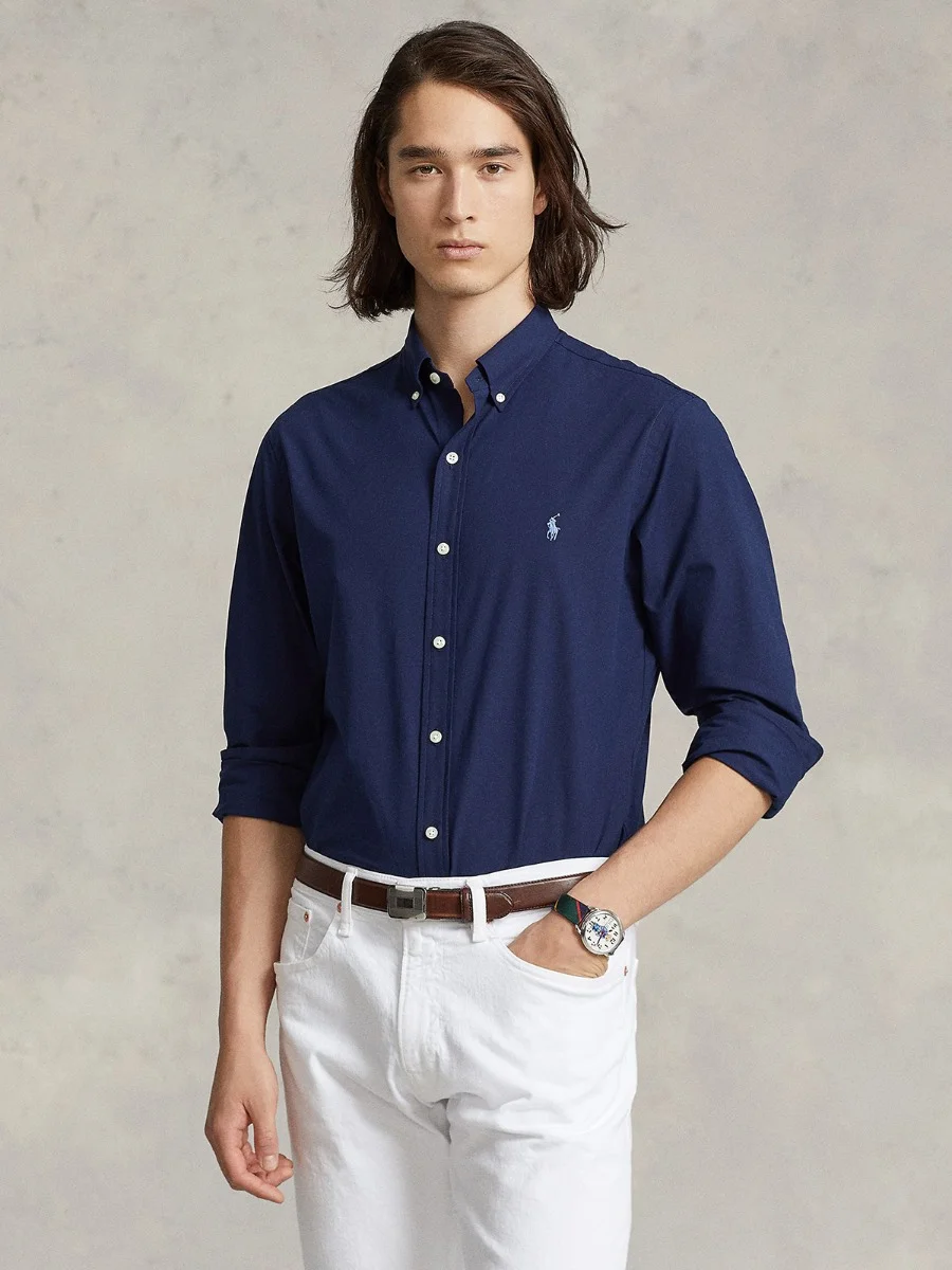 POLO RALPH LAUREN Áo Sơ Mi Nam Tay Dài Slim Fit Stretch Poplin Shirt