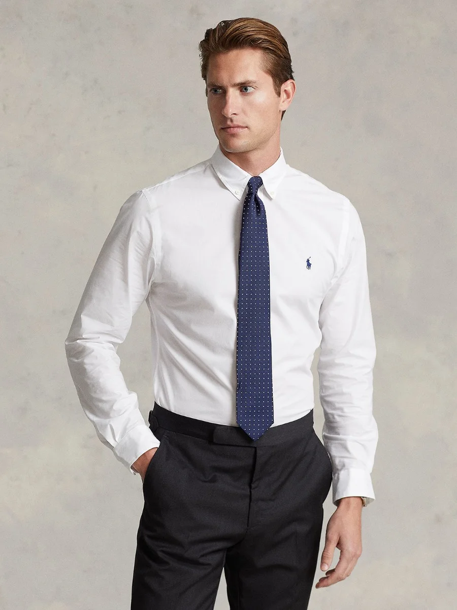 POLO RALPH LAUREN Áo Sơ Mi Nam Tay Dài Slim Fit Stretch Poplin Shirt