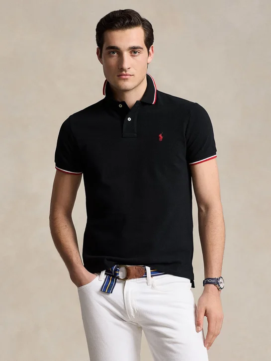 POLO RALPH LAUREN Áo Polo Nam Tay Ngắn Custom Slim Fit Mesh Polo Shirt
