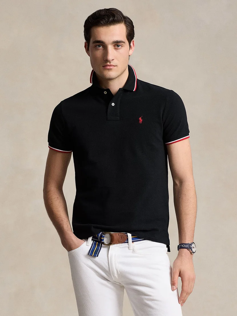 POLO RALPH LAUREN Áo Polo Nam Tay Ngắn Custom Slim Fit Mesh Polo Shirt