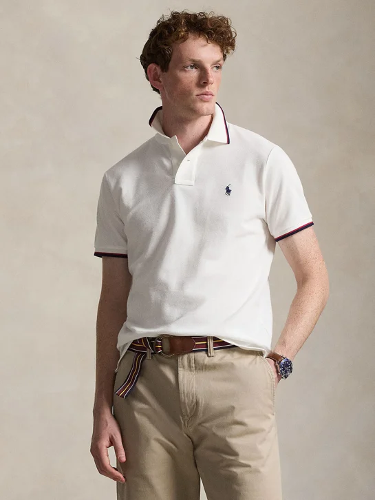 POLO RALPH LAUREN Áo Polo Nam Tay Ngắn Custom Slim Fit Mesh Polo Shirt