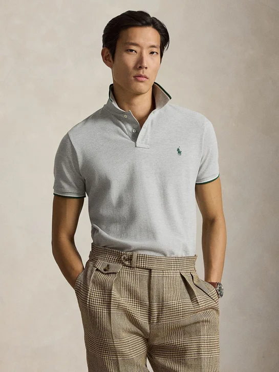 POLO RALPH LAUREN Áo Polo Nam Tay Ngắn Custom Slim Fit Mesh Polo Shirt