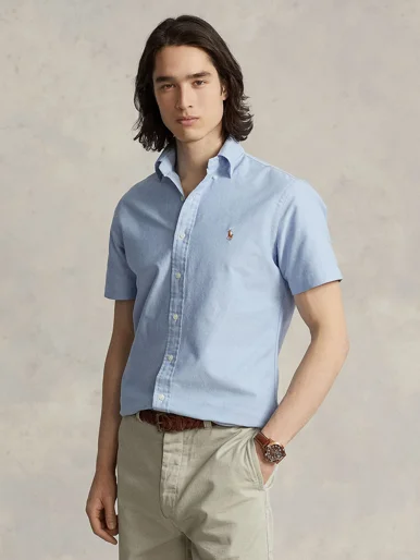 POLO RALPH LAUREN Áo Sơ Mi Nam Tay Ngắn Custom Fit Oxford Shirt